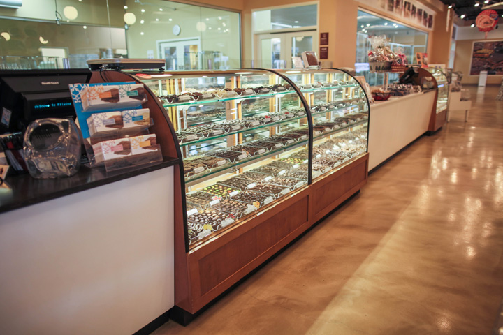 glass-front display cases