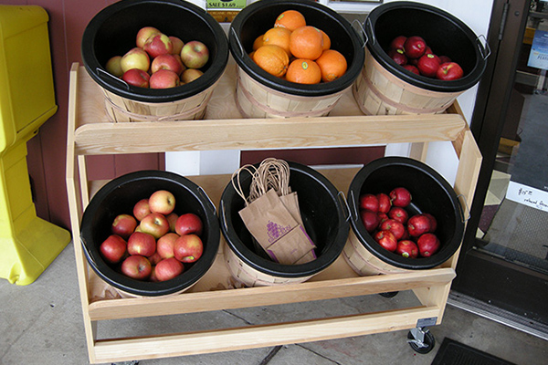 Produce Basket Endcap Merchandised