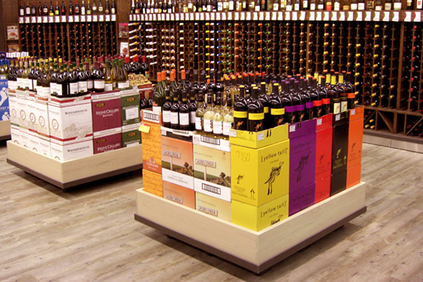 Wine Floor Crate Display