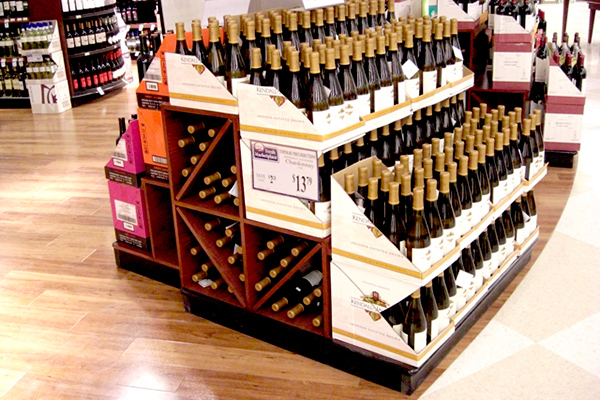 Wine Floor Display Merchandised